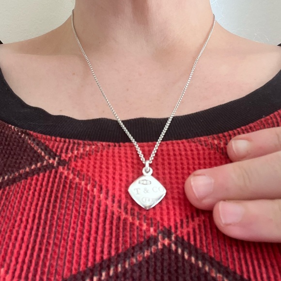 Tiffany & Co. π GIFTABLE 18β Necklace RARE 925 Silver +Pouch, BOX & Bag - Picture 11 of 17